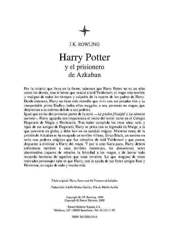 Harry Potter y el Prisionero de Azkaban