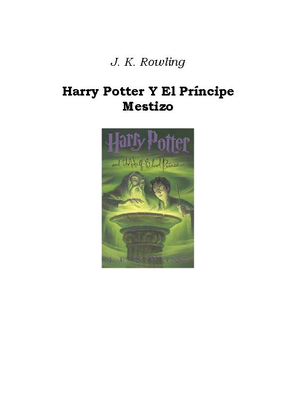 Harry Potter y el Misterio del Príncipe