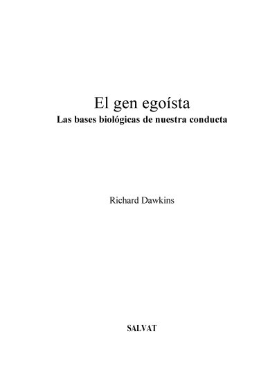 El Gen Egoísta