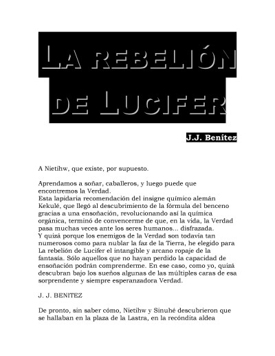 La Rebelión de Lucifer